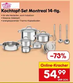 Netto Marken-Discount GSW Kochtopf-Set Montreal 14-tlg Angebot
