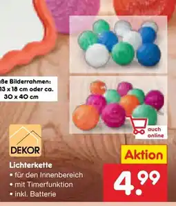 Netto Marken-Discount Dekor LED Lichterkette Angebot