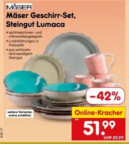 Netto Marken-Discount Mäser Geschirr-Set 16-tlg Angebot