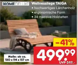 Netto Marken-Discount Home Deluxe Wellnessliege Taiga Angebot