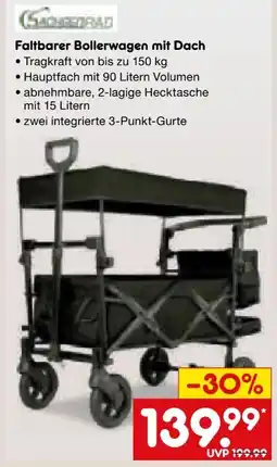 Netto Marken-Discount SachsenRad Faltbarer Bollerwagen Angebot