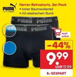 Netto Marken-Discount Puma Herren-Retroshorts 2er-Pack Angebot