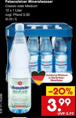 Netto Marken-Discount Felsensteiner Mineralwasser Angebot