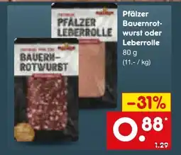 Netto Marken-Discount Kalnik Pfälzer Bauernrotwurst Angebot