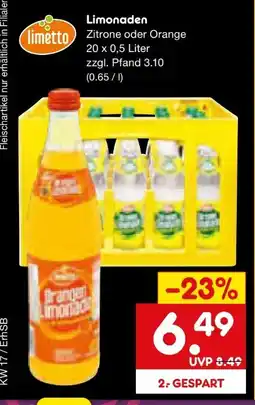 Netto Marken-Discount Limetto Limonaden Orange Angebot