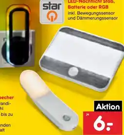 Netto Marken-Discount Star-Q LED-Nachtlicht Stab Angebot