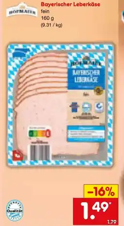 Netto Marken-Discount Hofmaier Bayerischer Leberkäse Angebot