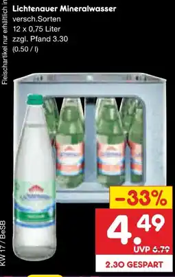Netto Marken-Discount Lichtenauer Mineralwasser Angebot