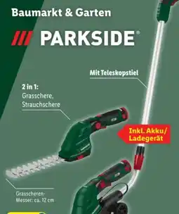 Lidl Parkside Akku-Gras und Strauchschere PGSA 12 B1 Angebot