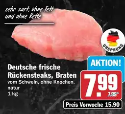HIT Deutsche frische Rückensteaks, Braten Angebot
