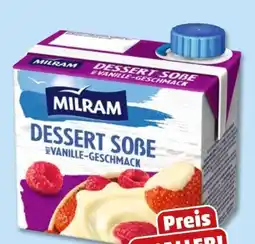 PENNY Milram Dessert Soße mit Vanille-Geschmack Angebot