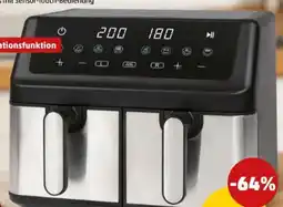 PENNY ProfiCook Doppelkammer-Heißluftfritteuse 1296 H inox Angebot