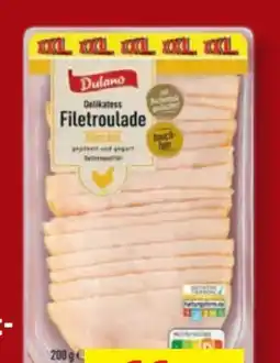 Lidl Dulano Delikatess Geflügelfiletroulade XXL Angebot