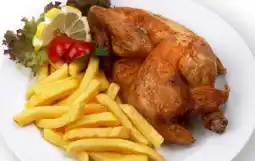 Scheck-in-Center Scheck-in Genusswelt ½ Grillhähnchen mit Pommes frites und Beilagensalat Angebot