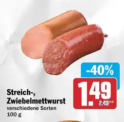 HIT Streich-, Zwiebelmettwurst Angebot
