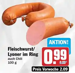HIT Fleischwurst/ Lyoner im Ring Angebot
