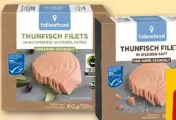 REWE Center Followfood Thunfisch-Filets in nativem Bio-Olivenöl Extra Angebot