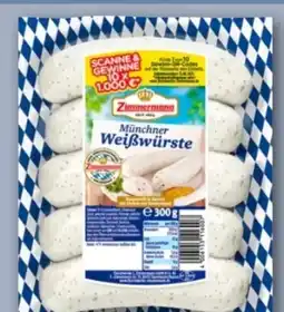 REWE Center Fleischwerke Zimmermann 5 Münchner Weißwürste Angebot