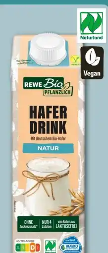 REWE Center Rewe Bio + vegan Hafer Drink Natur Angebot