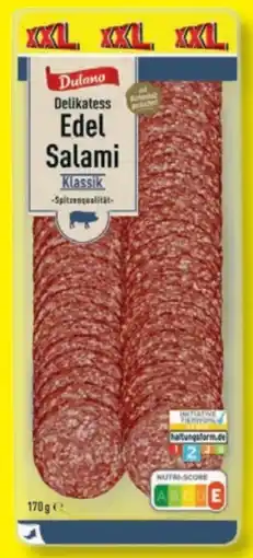 Lidl Dulano Delikatess Edelsalami XXL Angebot