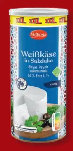 Lidl Milbona Weißkäse in Salzlake XXL Angebot