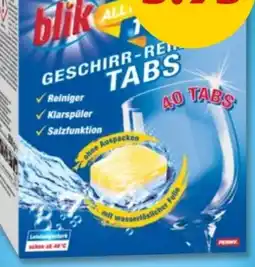 PENNY Blik All in 1 Geschirr Reiniger Tabs Angebot