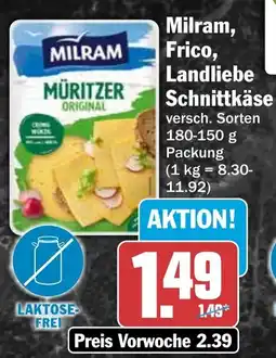 HIT Milram, Frico, Landliebe Schnittkäse Angebot