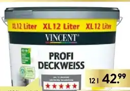 BayWa Bau & Garten Vincent Innenfarbe Profi Deckweiß XL Angebot