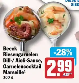 HIT Beeck Riesengarnelen Dill-/Aioli-Sauce, Garnelencocktail Marseille Angebot