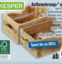 Edeka Kesper Aufbewahrungs-und Dekokiste Angebot