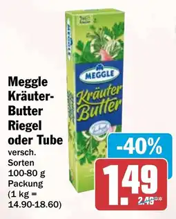 HIT Meggle Kräuter- Butter Riegel oder Tube Angebot