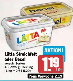 HIT Lätta Streichfett oder Becel Angebot