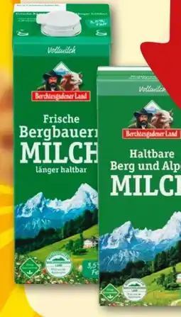 REWE Berchtesgadener Land Bergbauern H-Milch Angebot