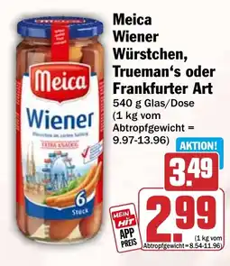 HIT Meica Wiener Würstchen, Trueman's oder Frankfurter Art Angebot