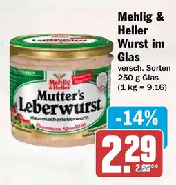 HIT Mehlig &Heller Wurst im Glas Angebot
