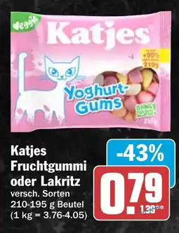HIT Katjes Fruchtgummi oder Lakritz Angebot