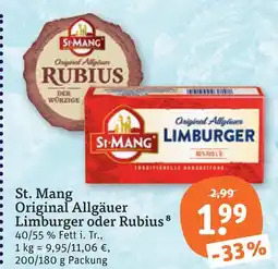 tegut St. mang original allgäuer limburger Angebot