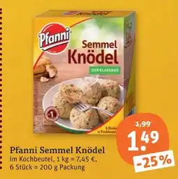 tegut Pfanni semmel knödel Angebot
