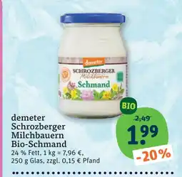 tegut Demeter schrozberger milchbauern bio-schmand Angebot