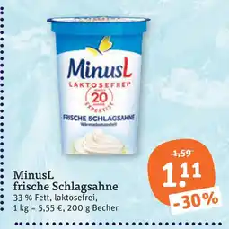 tegut Minusl frische schlagsahne Angebot
