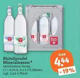 tegut Rhönsprudel mineralwasser Angebot