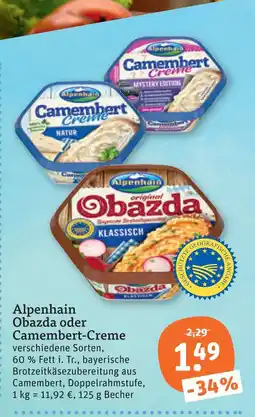 tegut Alpenhain obazda Angebot