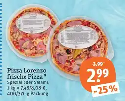 tegut Pizza lorenzo Angebot
