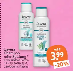 tegut Lavera shampoo oder spülung Angebot