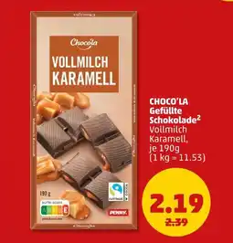 PENNY Choco'la gefüllte schokolade vollmilch karamell Angebot