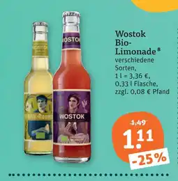 tegut Wostok bio-limonade Angebot