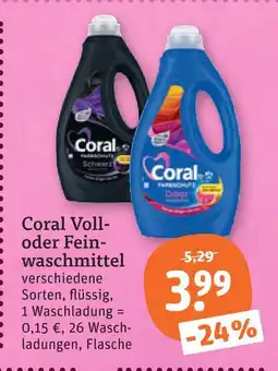 tegut Coral voll- oder feinwaschmittel Angebot