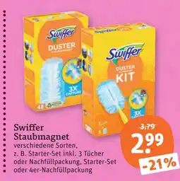 tegut Swiffer staubmagnet starter-set inkl. 3 tücher Angebot