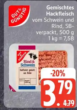 Edeka Gut & günstig gemischtes hackfleisch Angebot