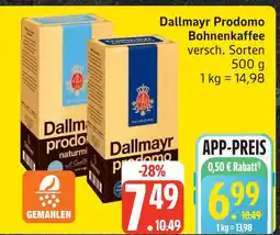 Edeka Dallmayr prodomo bohnenkaffee Angebot